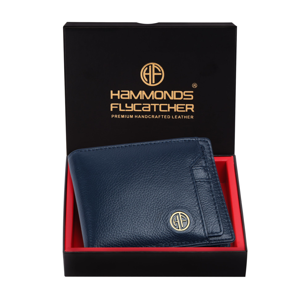 Чоловічий шкіряний гаманець Hammonds Flycatcher HF577 Blue (Синій)