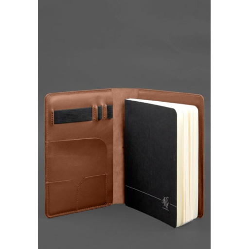 Шкіряний блокнот А5 (софт-бук) 9.4 світло-коричневий