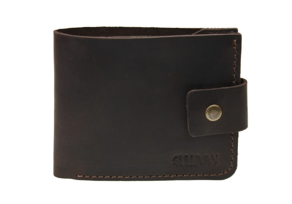 Mens small leather wallet SULLIVAN 962-12(8) brown