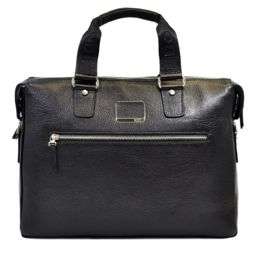 Портфель м'який шкіряний BOND 1366-281 чорний флотар