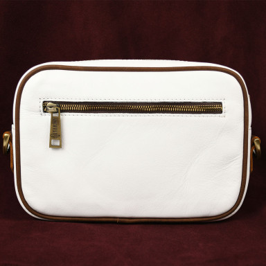 Leather handbag TARWA GS-7310-4lx white
