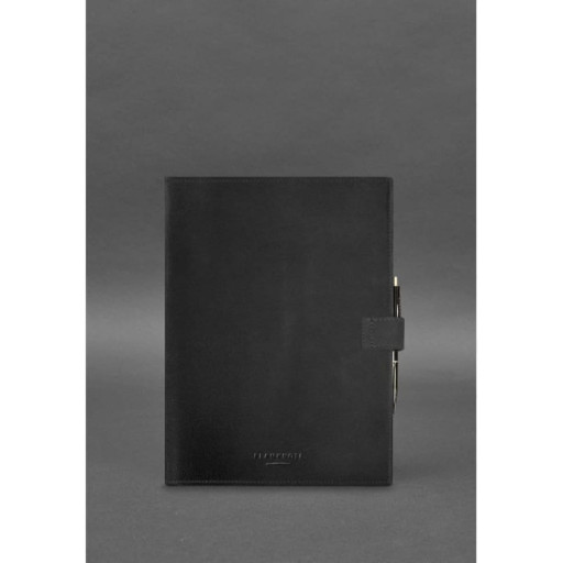 Шкіряний блокнот А4 (софт-бук) 9.2 чорний краст