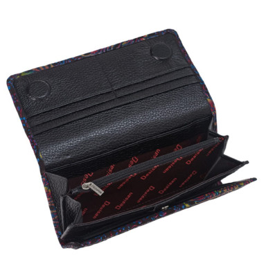 Кошелек женский кожа Desisan 900-995 синие цветы