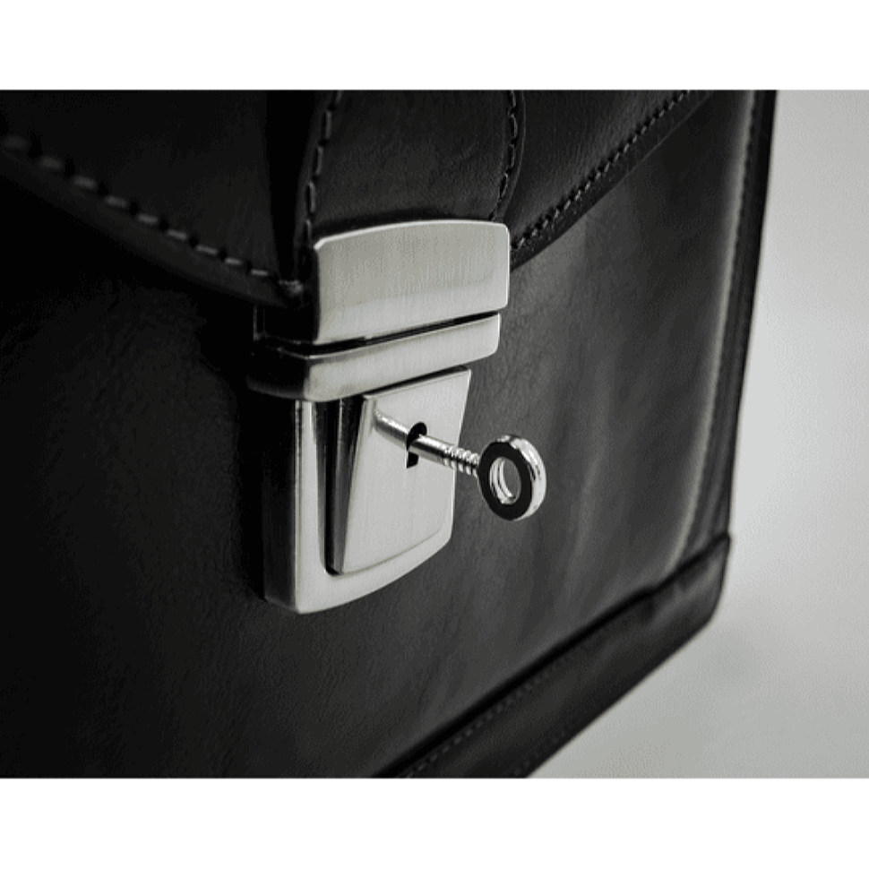 Класичний шкіряний портфель - The Magus - чорний 5193901 Time Resistance