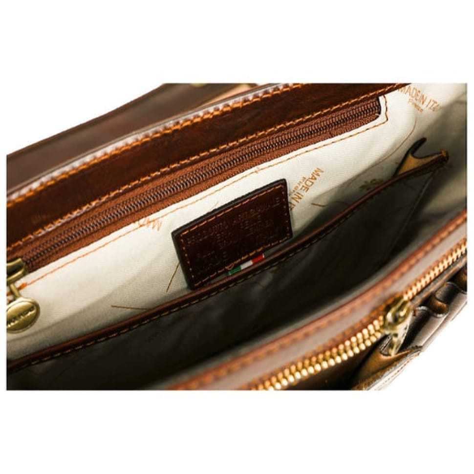 Шкіряна сумка месенджер Time Resistance 1173301 The Stranger коричневий