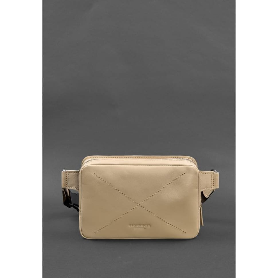 Dropbag Mini Women's Leather Belt Bag Light Beige