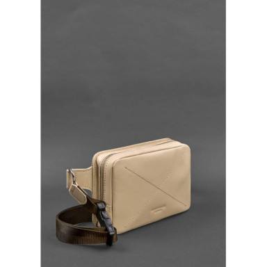 Dropbag Mini Women's Leather Belt Bag Light Beige