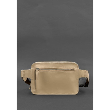 Dropbag Mini Women's Leather Belt Bag Light Beige