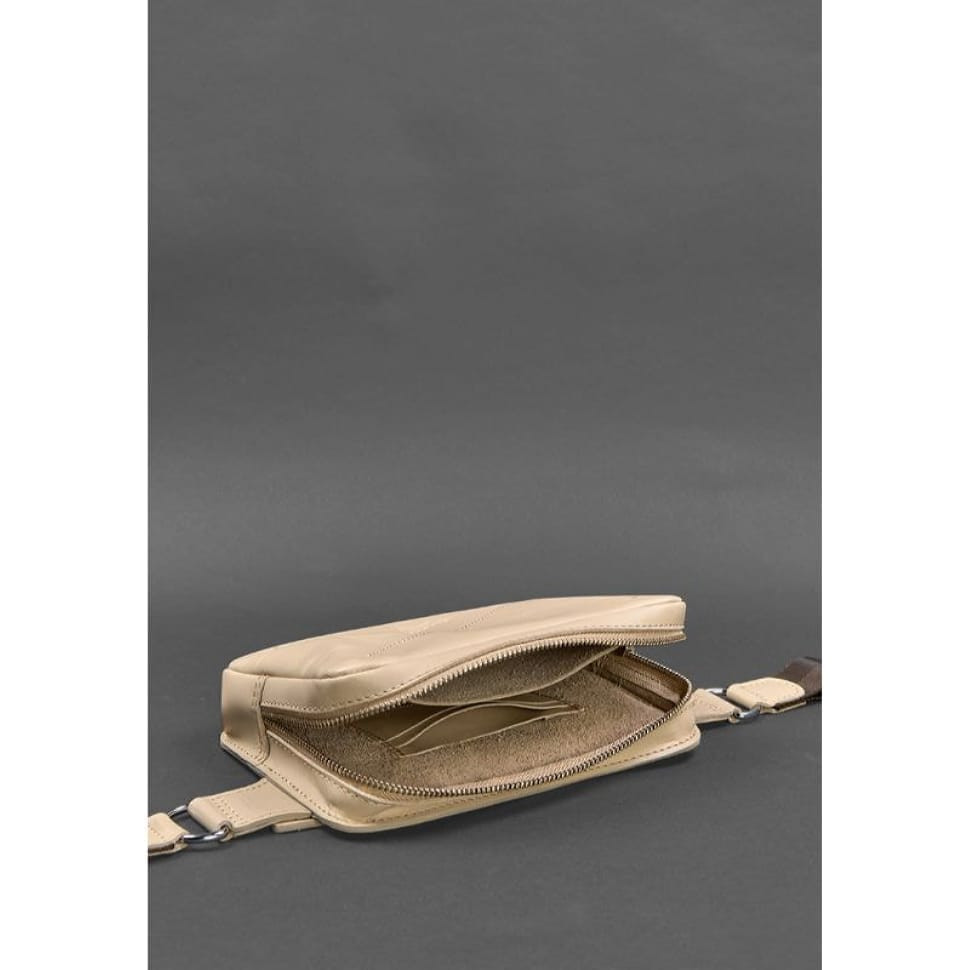 Dropbag Mini Women's Leather Belt Bag Light Beige
