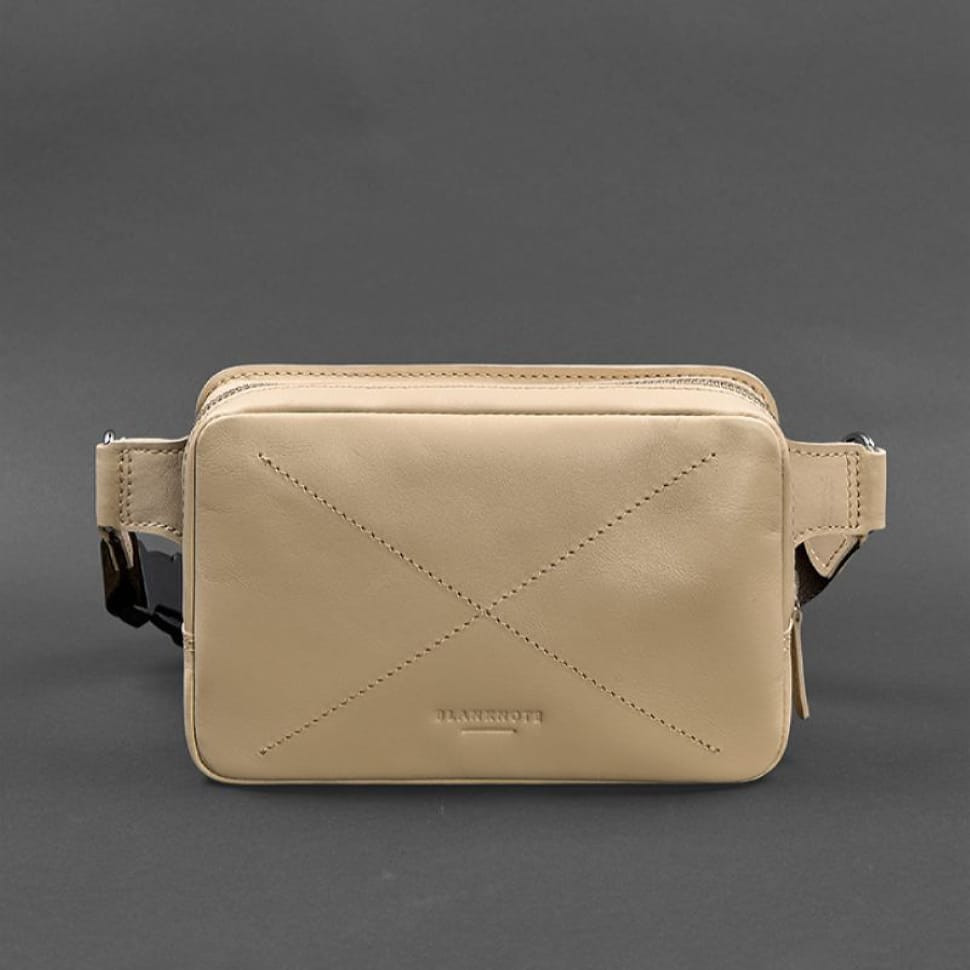Dropbag Mini Women's Leather Belt Bag Light Beige