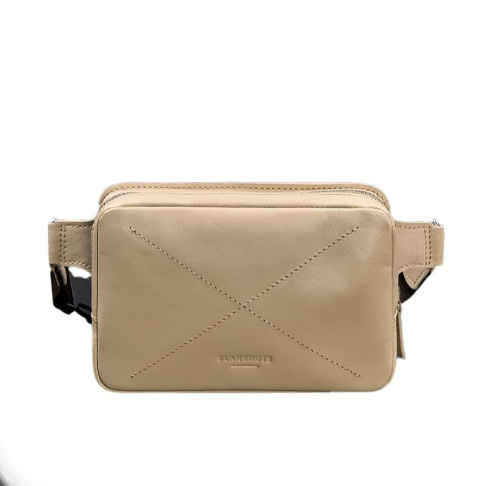 Dropbag Mini Women's Leather Belt Bag Light Beige