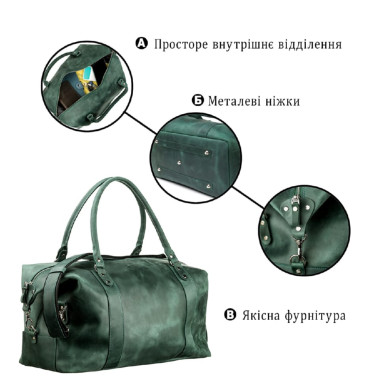Сумка дорожня SHVIGEL 11128 Зелена