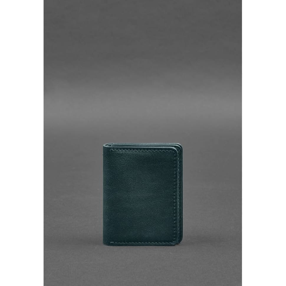 Leather cover for driver's license, ID and plastic cards 2.0 green