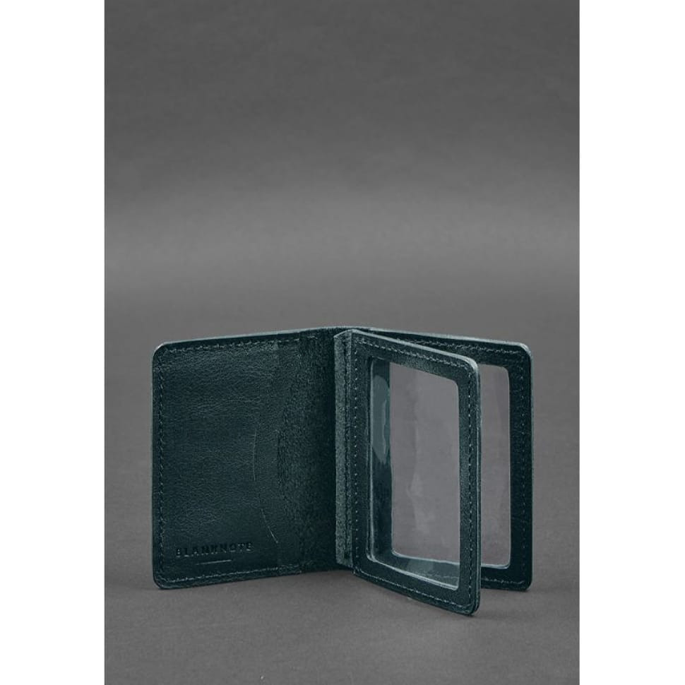 Leather cover for driver's license, ID and plastic cards 2.0 green