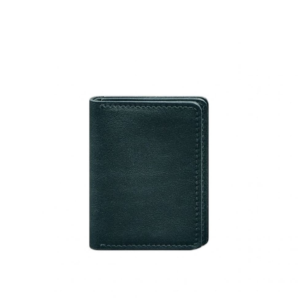 Leather cover for driver's license, ID and plastic cards 2.0 green