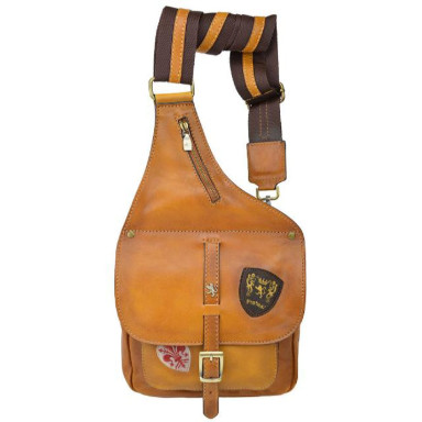 Pratesi BCO135/PE - Bisaccia 135/PE Cross Body Bag in cow leather Bisaccia 135/PE Cognac