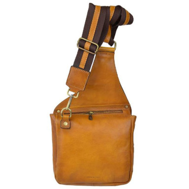 Pratesi BCO135/PE - Bisaccia 135/PE Cross Body Bag in cow leather Bisaccia 135/PE Cognac