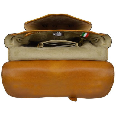 Pratesi BCO135/PE - Bisaccia 135/PE Cross Body Bag in cow leather Bisaccia 135/PE Cognac