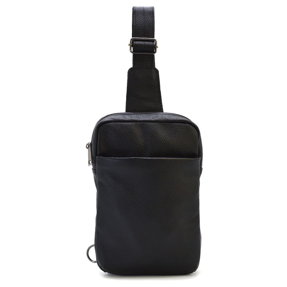 Mens leather sling, leather jacket, backpack on one shoulder FA-0205-3md TARWA floatar