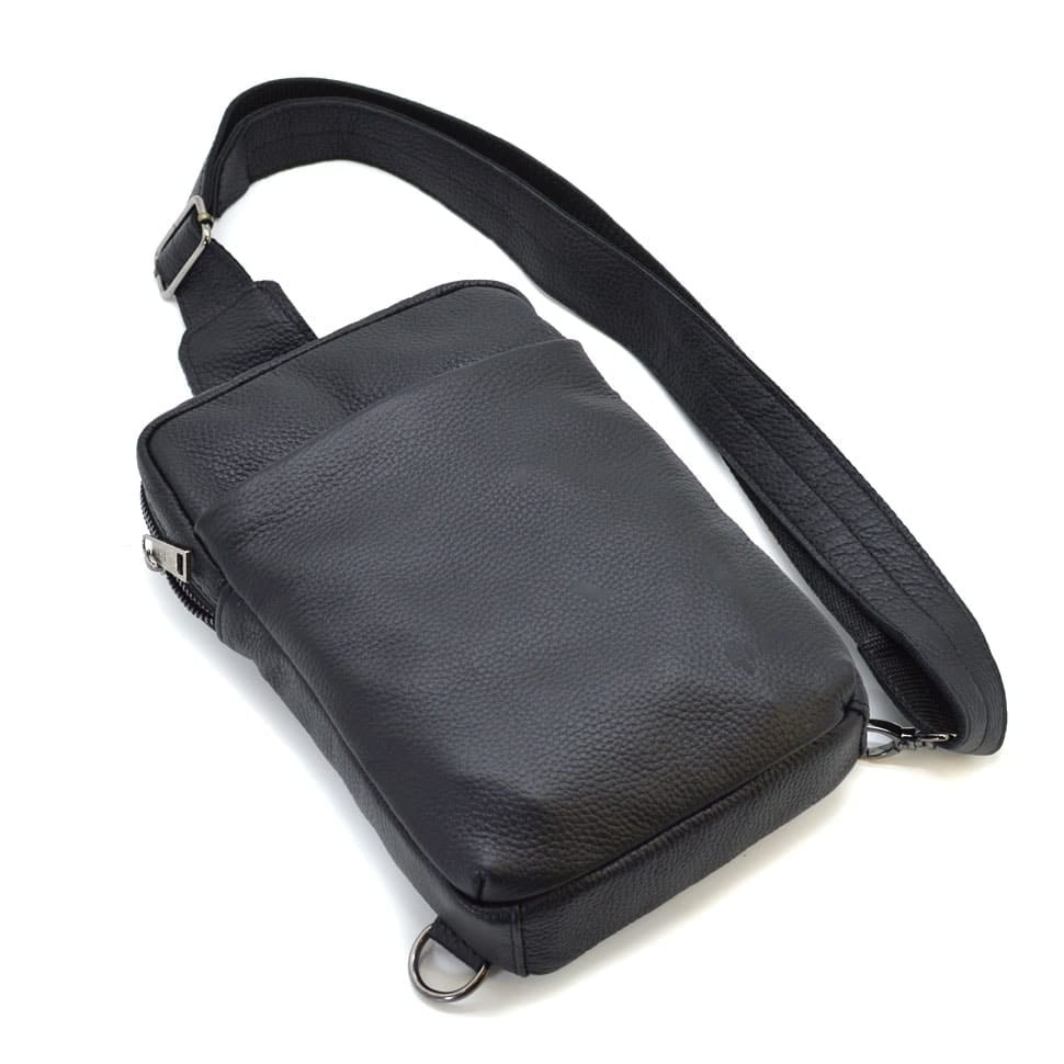 Mens leather sling, leather jacket, backpack on one shoulder FA-0205-3md TARWA floatar