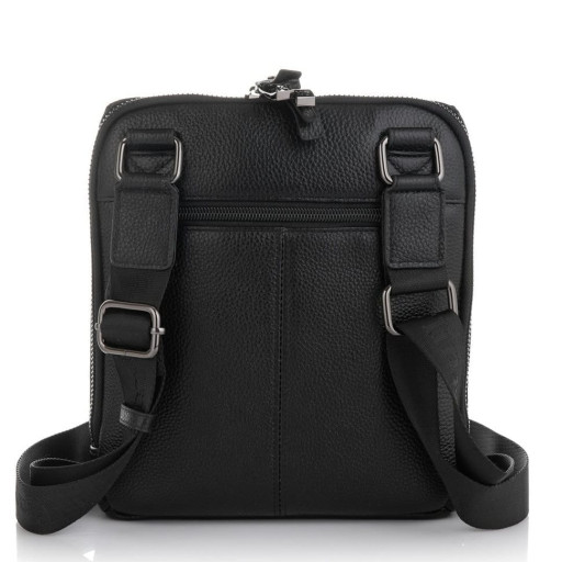 Чоловіча шкіряна сумка через плече DER FLINGER DF2020795-1 чорна