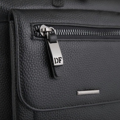 Men's leather shoulder bag DER FLINGER DF2020795-1 black
