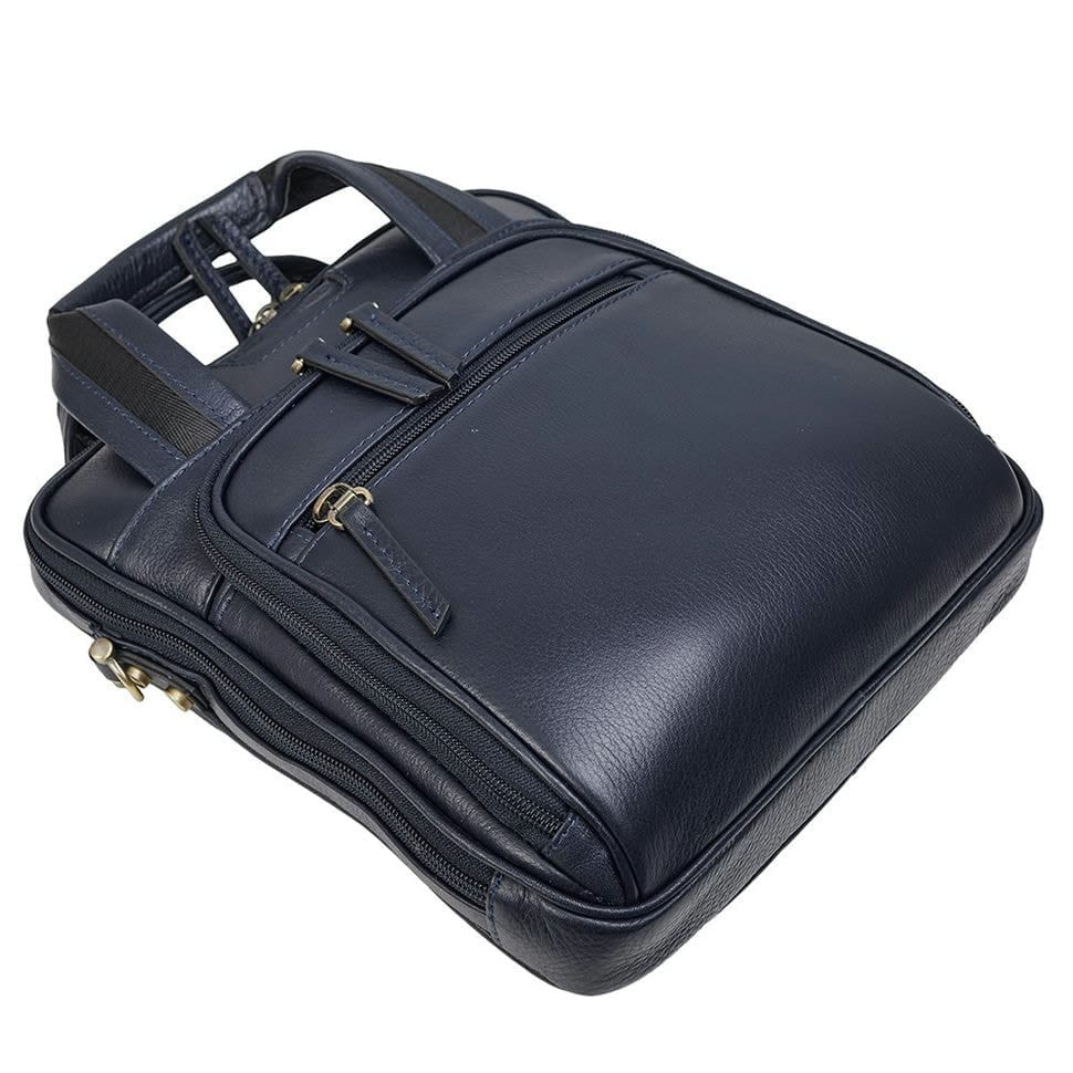 Барсетка м'яка шкіряна Tony Bellucci 5049-09 синій гладкий