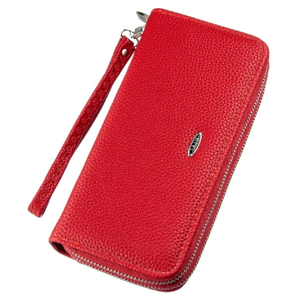 Кошелек женский из зернистой экокожи KIVI 19042 Красный