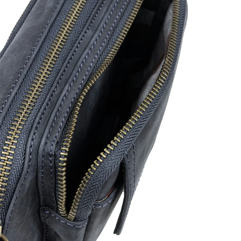 Поясна сумка шкіряна Tony Bellucci 5186-03 синій нубук