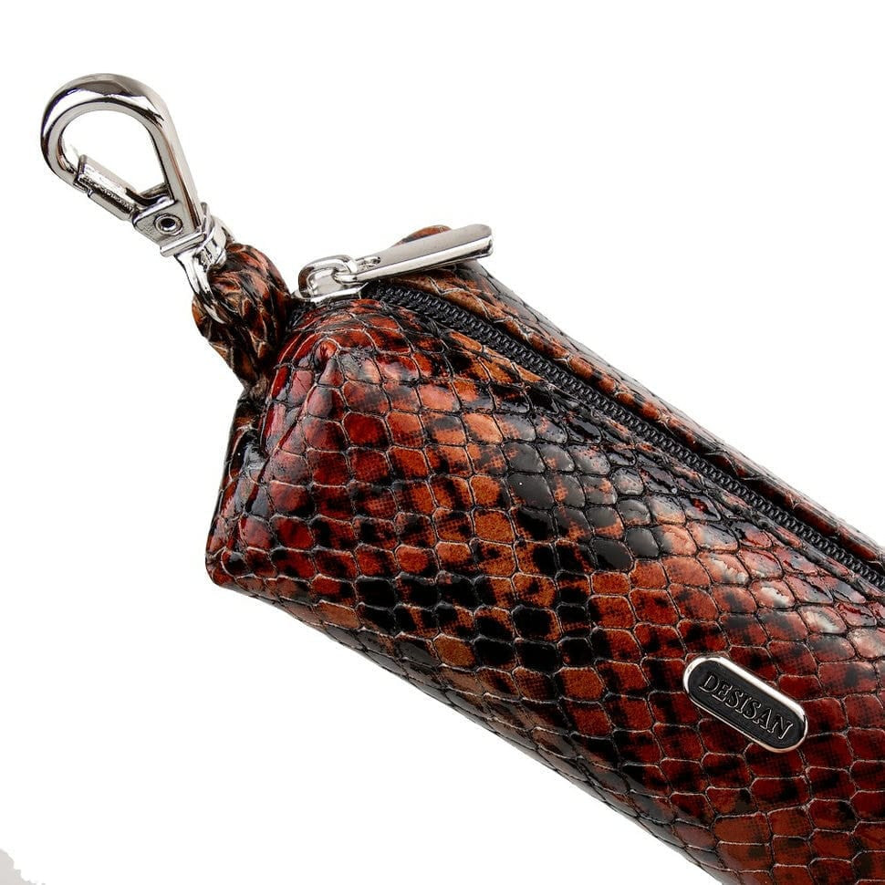 Ключниця шкіряна Desisan 207-586 чорно-зелений змія