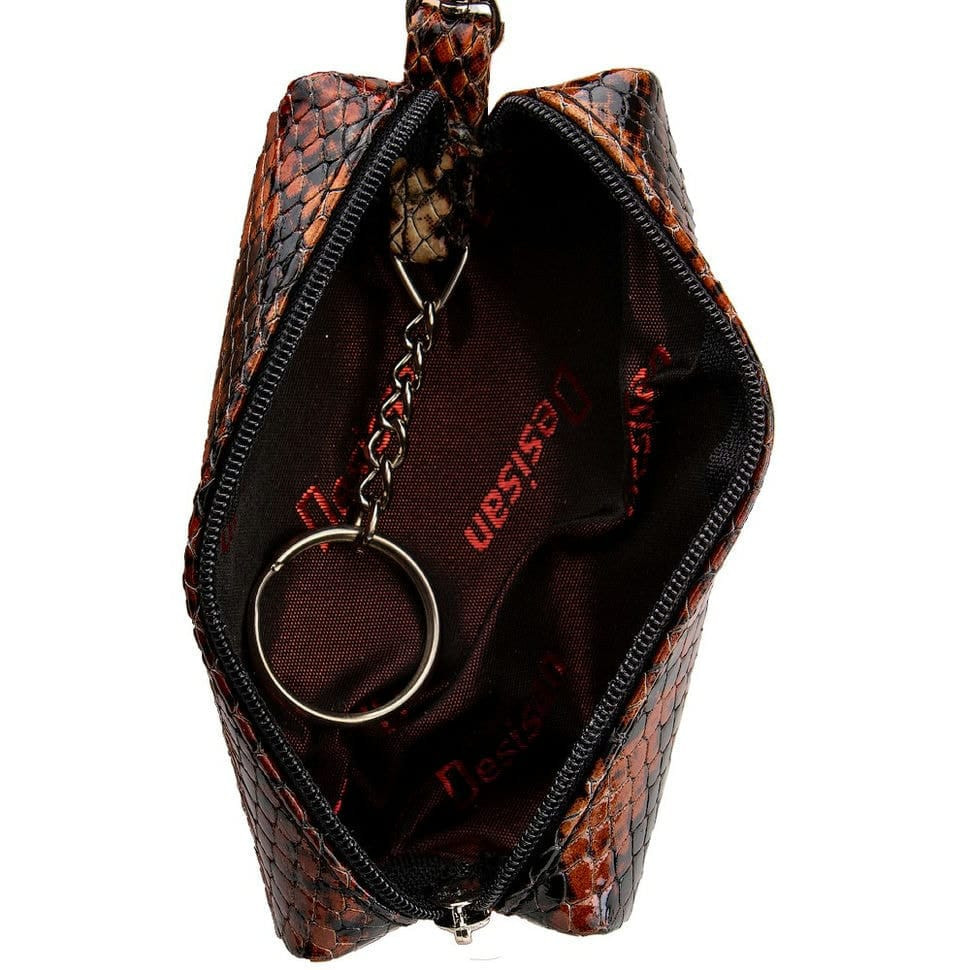 Ключниця шкіряна Desisan 207-586 чорно-зелений змія