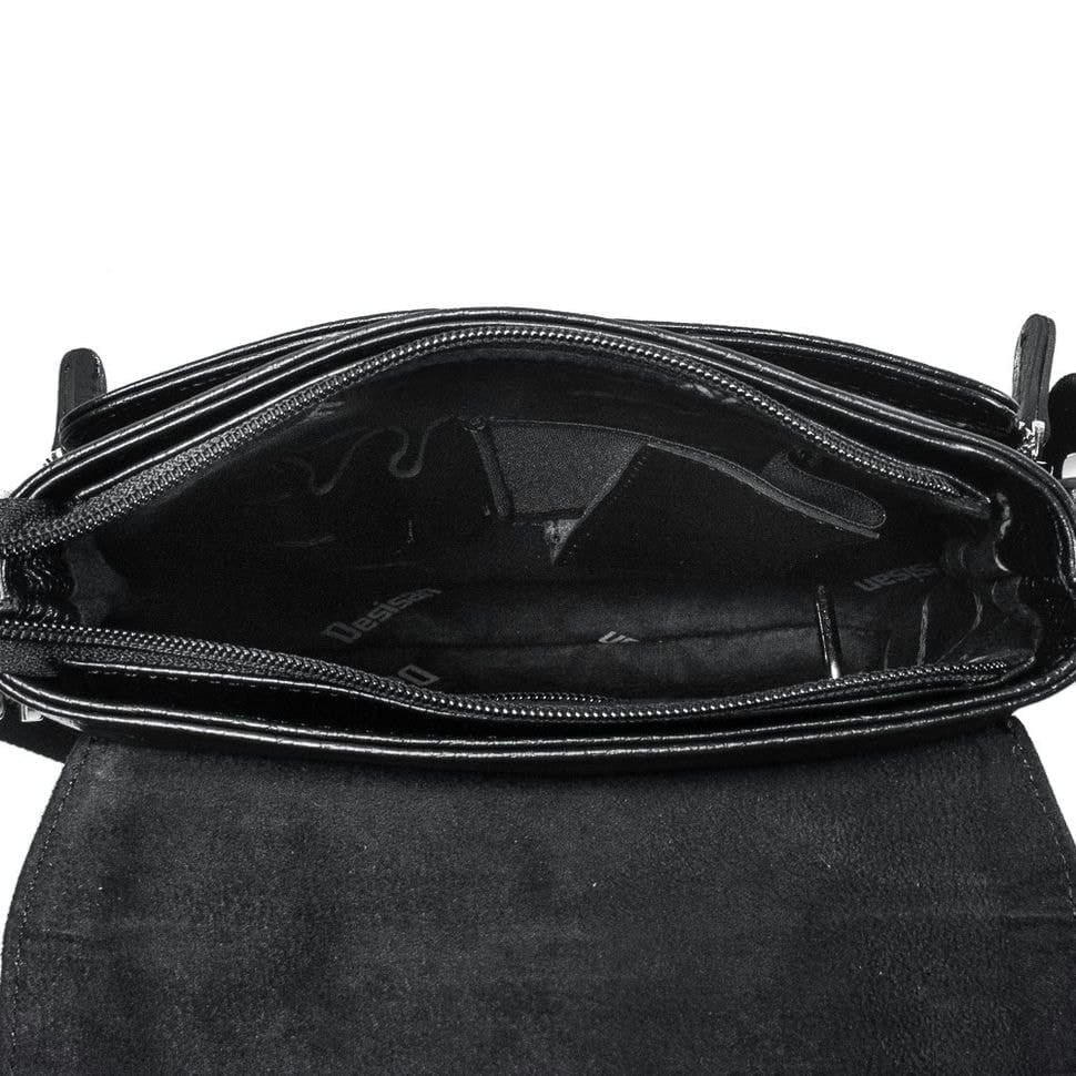 Барсетка м'яка шкіряна DESISAN 349-01 чорний гладкий