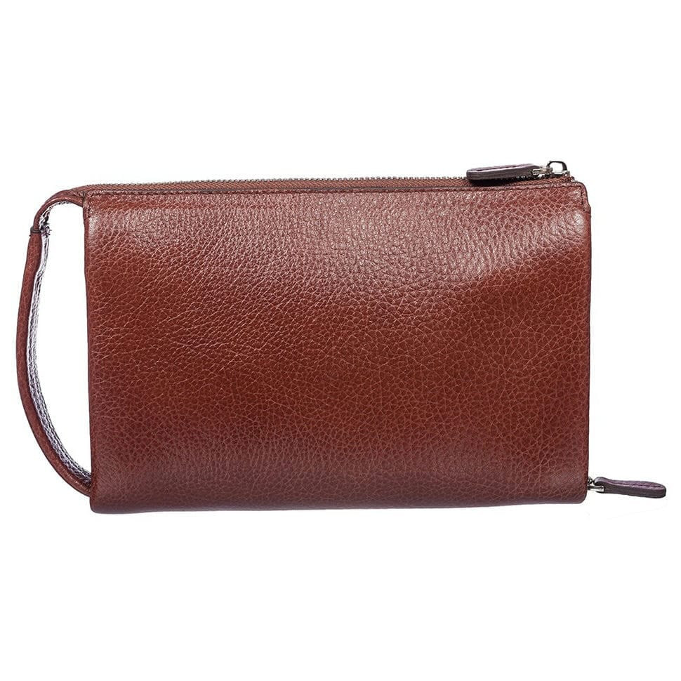 Барсетка кистьова шкіряна DESISAN 335-015 рудий флотар