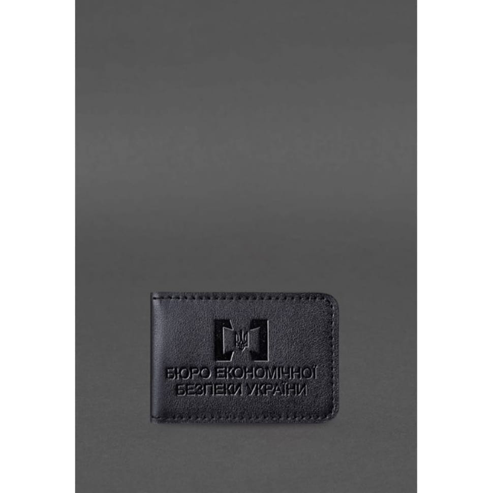 Leather cover for the BEB (Bureau of Economic Security of Ukraine) ID card Black