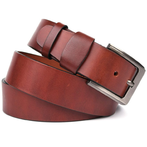 Ремінь шкіряний коньячний 40мм чоловічий Оксфорд Limary sk400210