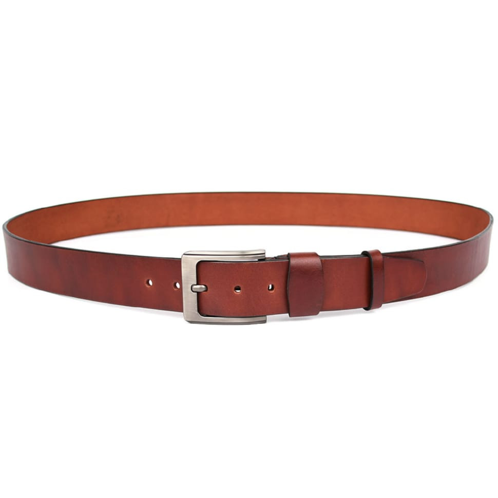 Ремінь шкіряний коньячний 40мм чоловічий Оксфорд Limary sk400210