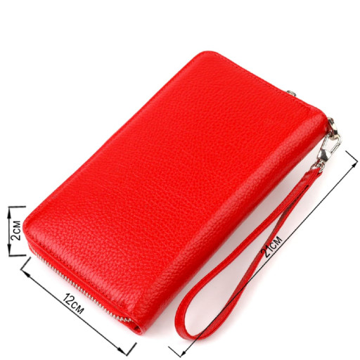 Яскравий клатч для жінок із натуральної шкіри CANPELLINI 21921 Червоний