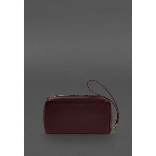 Кожаный  клатч-купюрник 4.0 бордовый краст