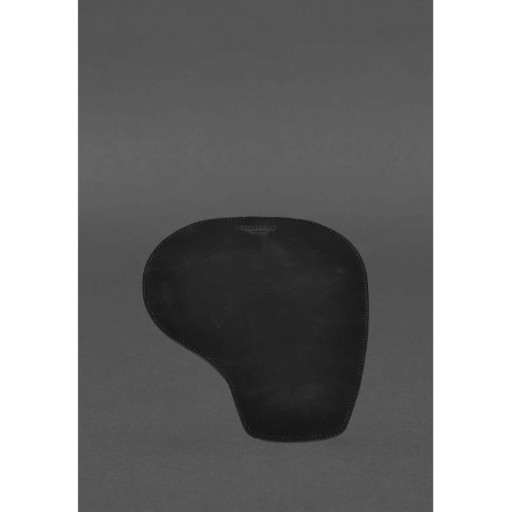 Килимок для мишки "Грушка" із натуральної шкіри чорний Crazy Horse