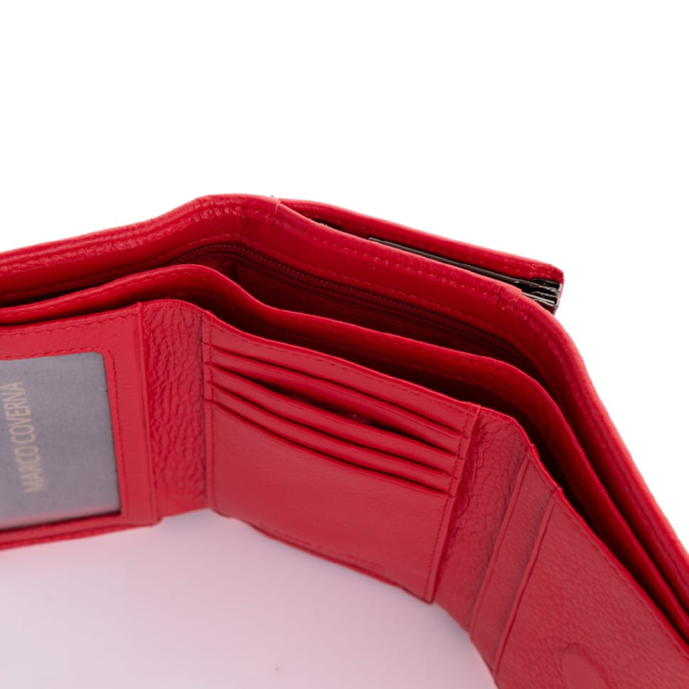 Red Women`s Wallet with Magnetics Marco Coverna W003 Red