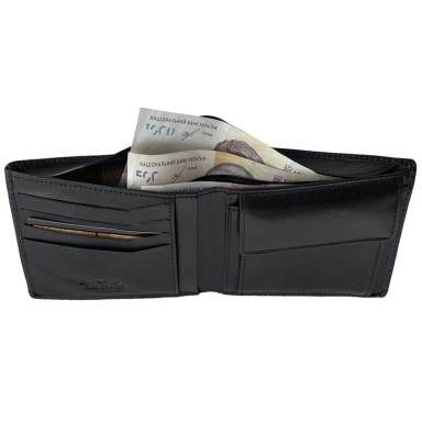 Leather wallet Vernazza 534 nero black