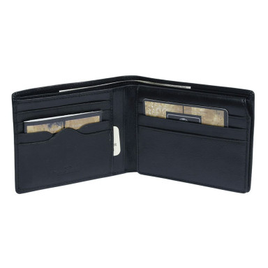 Leather wallet Italico 397 nero black