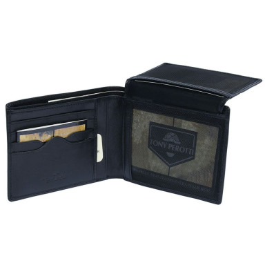 Leather wallet Italico 397 nero black