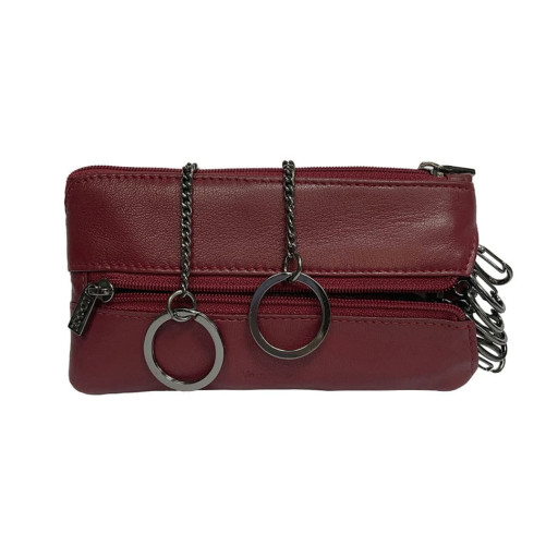 Ключниця шкіряна Cortina 5021 rosso червоний