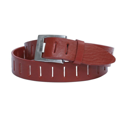 Ремінь шкіряний 305 rosso червоний TONY PEROTTI