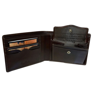 Leather wallet Italico 534 moro brown