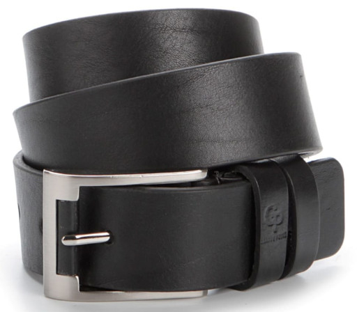 Стильний чоловічий ремінь з натуральної шкіри GRANDE PELLE 00773 Чорний