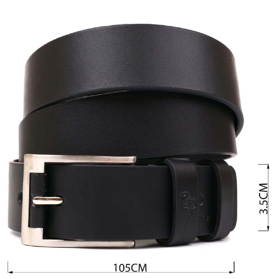 Стильний чоловічий ремінь з натуральної шкіри GRANDE PELLE 00773 Чорний