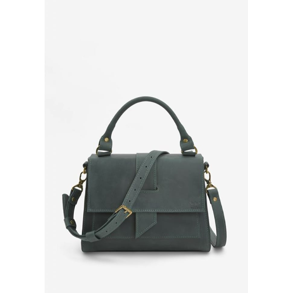 Жіноча шкіряна сумка Ester зелена vintage