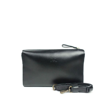 Leather clutch black